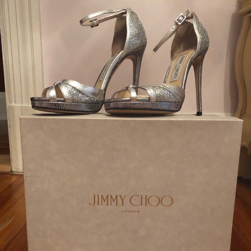Silver Jimmy Choo Heels